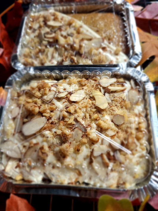 Bizcocho de zanahorias con nueces y frutos secos