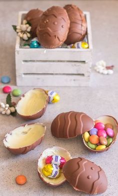 Huevos de chocolate Rellenos