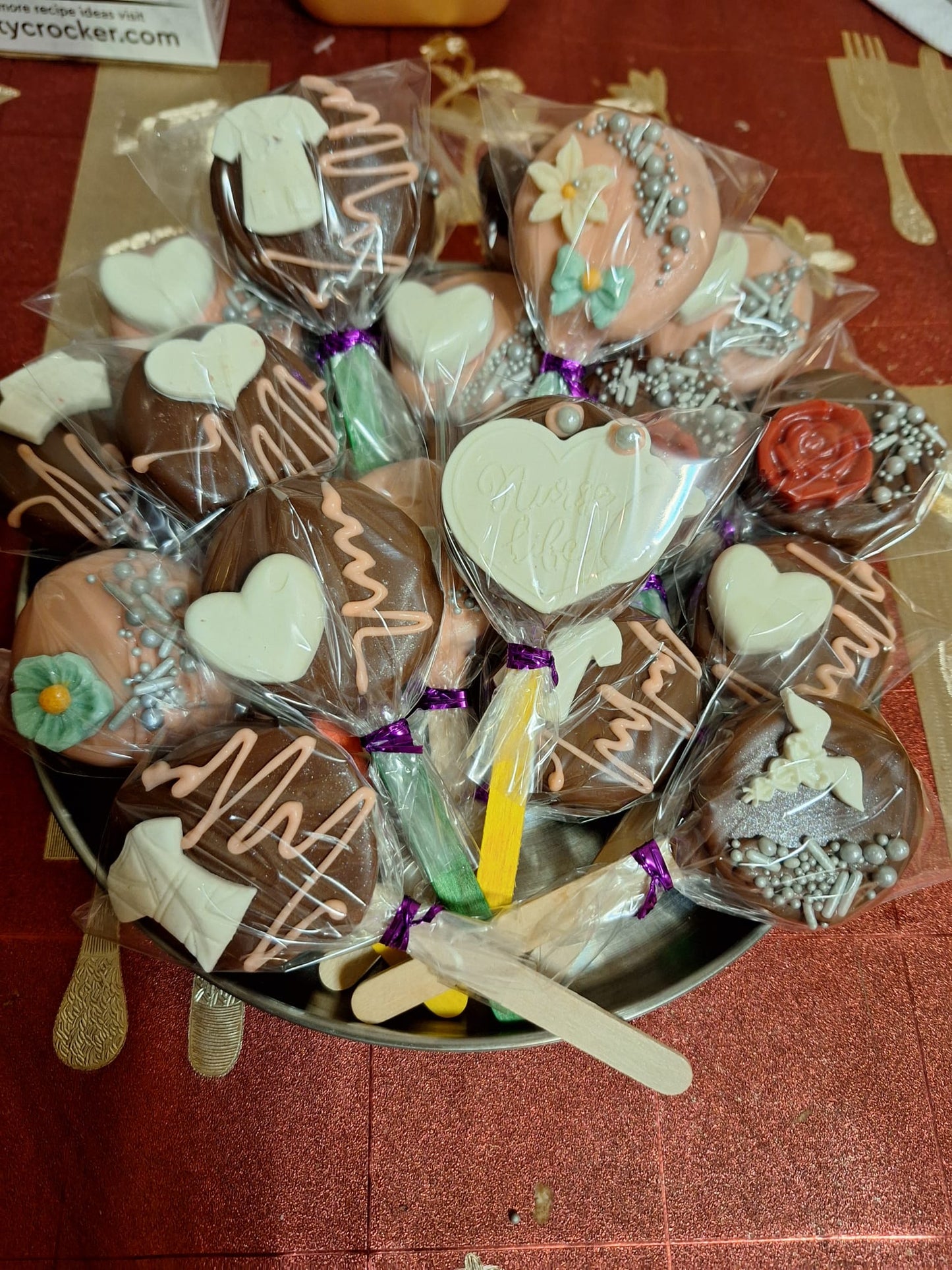 Galletas cubiertas con chocolate