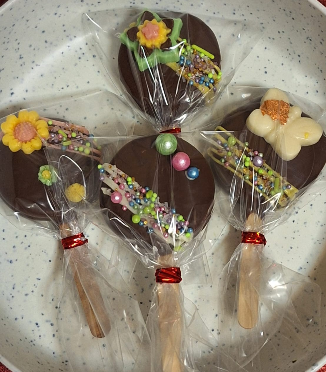 Galletas cubiertas con chocolate