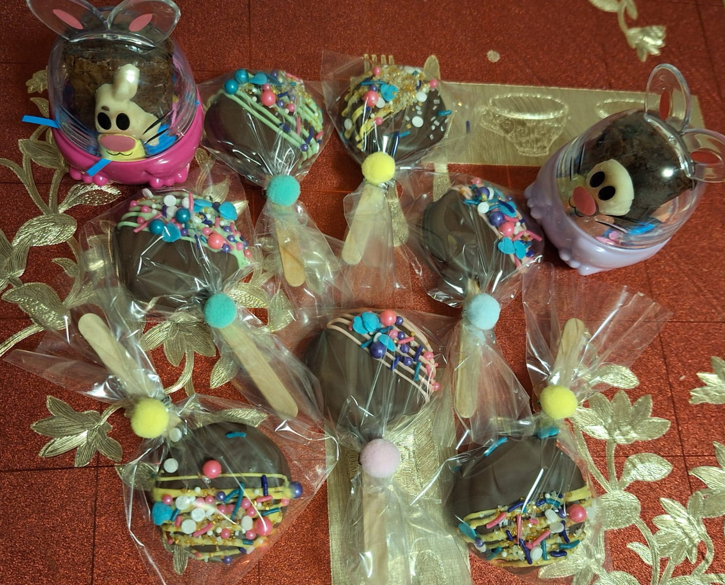 Galletas cubiertas con chocolate