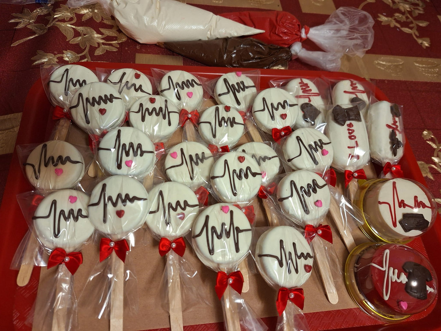 Galletas cubiertas con chocolate